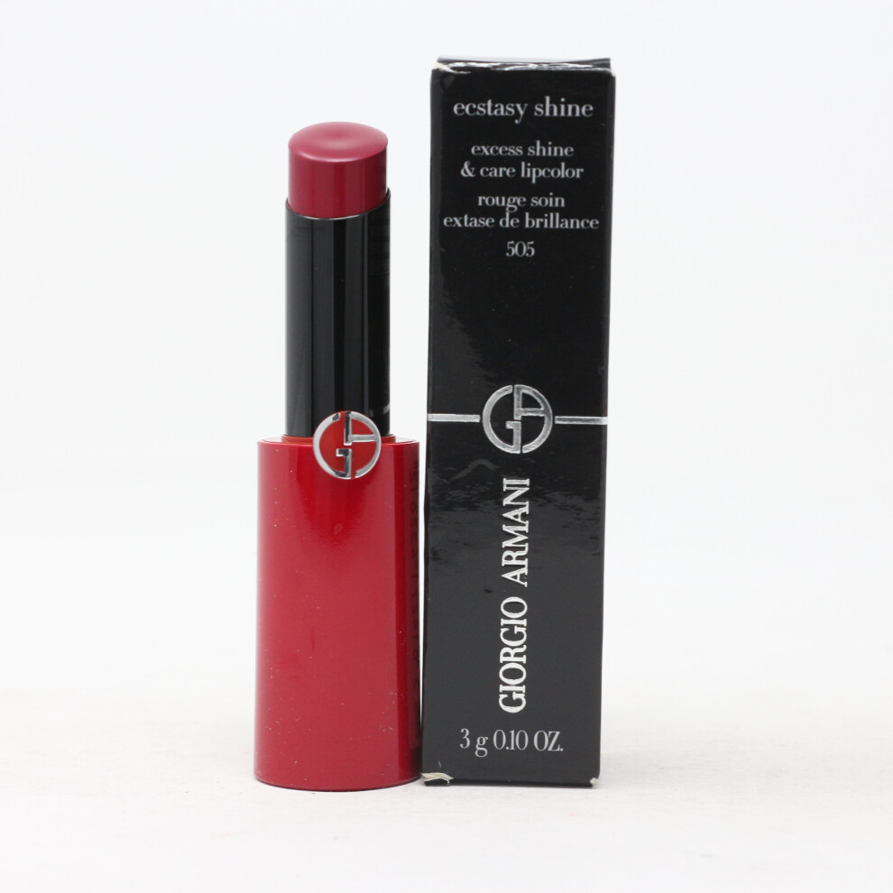 (505 Ecstasy) Giorgio Armani Ecstasy Shine Lipstick  0.10oz/3g New With Box