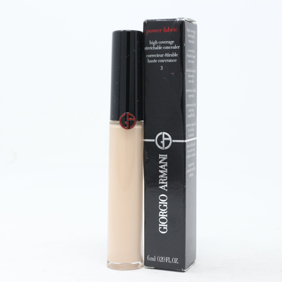 (3) Giorgio Armani Power Fabric Concealer  0.2oz/6ml New With Box