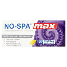 No-Spa Max 80mg 20 Tabs Okres Bol Skurcze Kamica SAME DAY DISPATCH