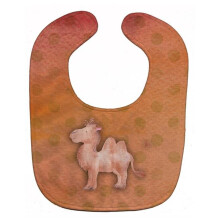 Polkadot Camel Watercolor Baby Bib