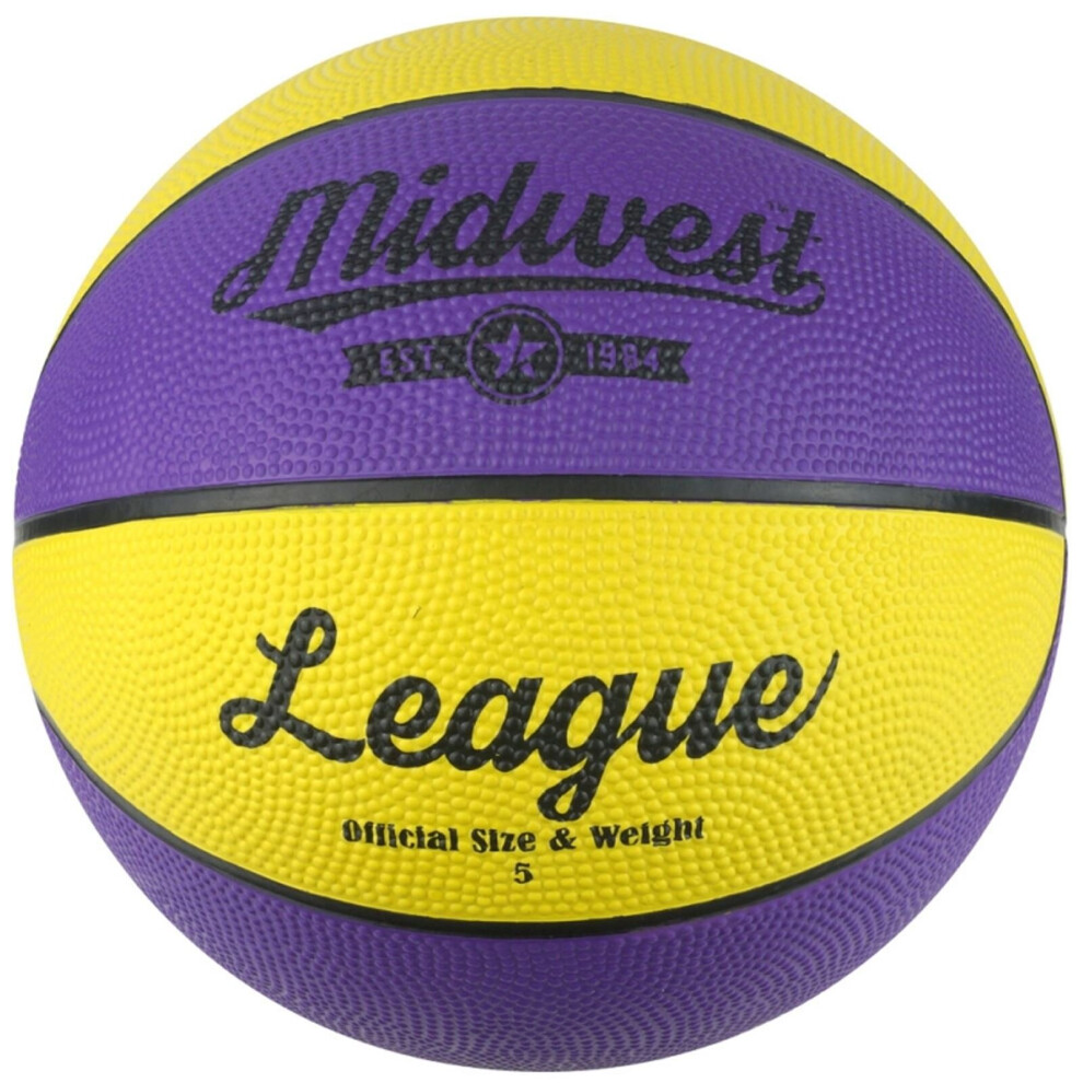 Midwest Basketball Yellow & Purple Size 5