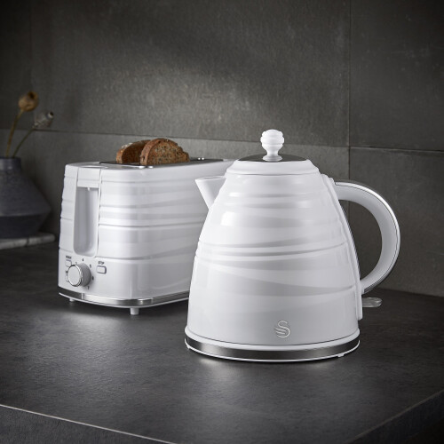 Swan Swan Symphony Kettle & 2-Slice Toaster Set (White) 1