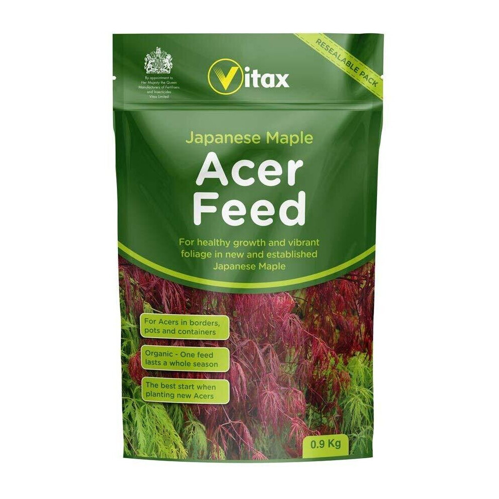Vitax Japanese Maple Acer Feed Food Fertiliser 0.9Kg Organic