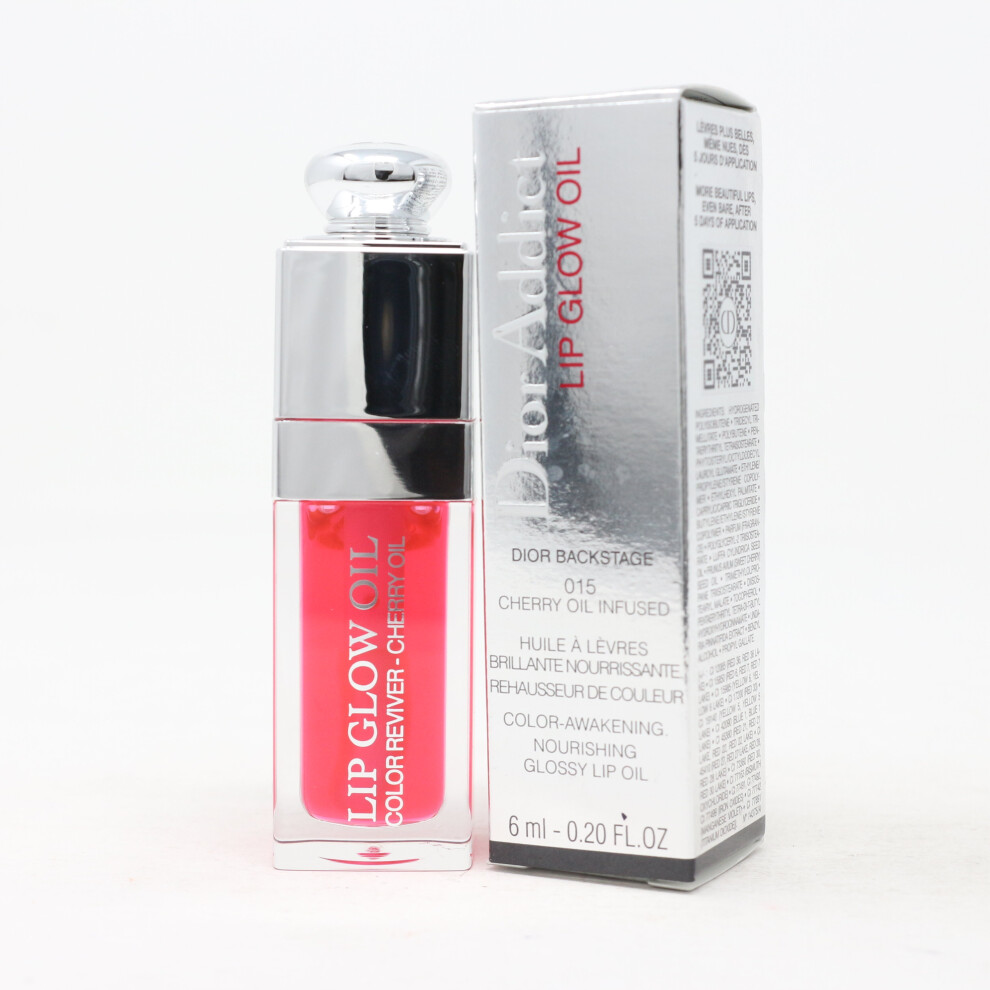 (015 Cherry) Dior Addict Lip Glow Oil  0.2oz/6ml New With Box