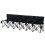 Outsunny Outsunny Black 6-Seater Folding Bench with Cup Holders 7
