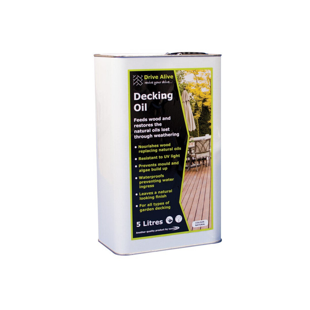 5L Bond It Drive Alive Natural Decking Oil Uv Resistant Wood Protection Stain