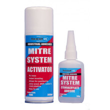 Bond It Mitre Bonding System Kit Activator 200ml & Superglue 50g Joint Wood Glue