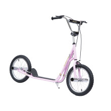 HOMCOM Children's Pink Push Scooter | Ride-On Bike