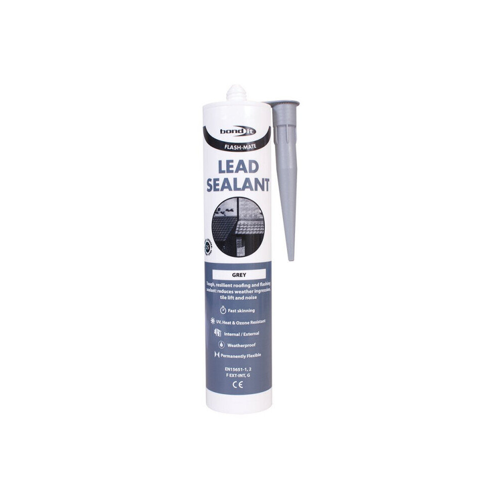 Grey Flash Mate Silicone Lead Sealant Roofing Flashing Leaks Repair Sheet 5060021363466