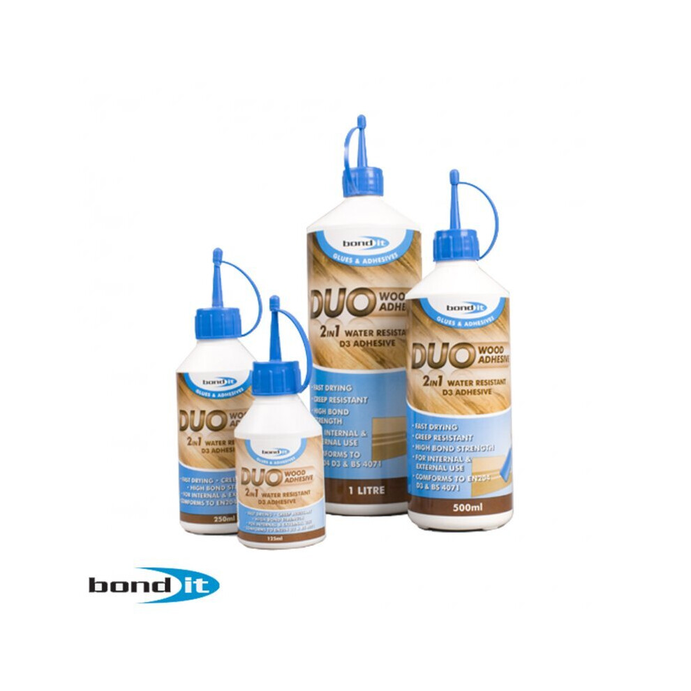 Bond It 2 In 1 Pva Wood Glue Adhesive Fast Drying And Water Resistant 5060021364395