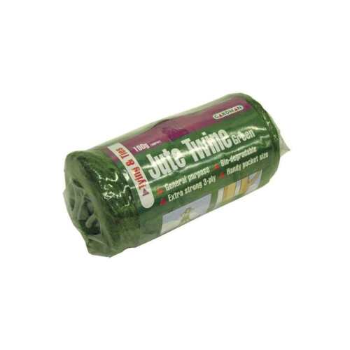 Gardman Gardman Jute garden twine string green 100g spool 3 ply