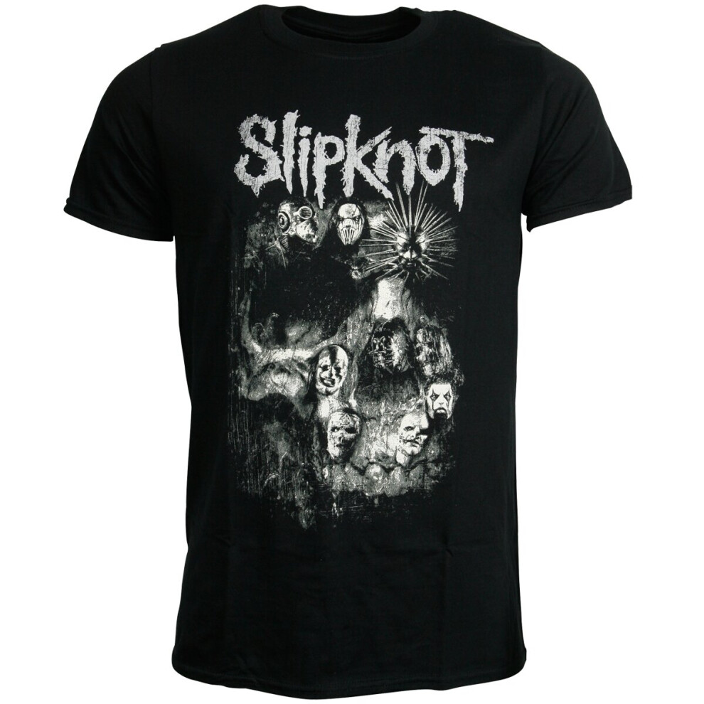 Slipknot (Large) 'Skull Group' (Black) T-Shirt Black