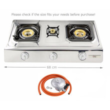 ( Butane 28mbar Clip-on 21mm) Portable Gas Stove 3 Burner Cooker Camping NJ NGB-300