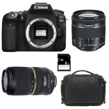CANON EOS 90D Kit EF-S 18-55mm + TAMRON SP 70-300mm + Bag + 16G