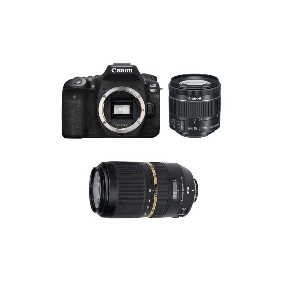 Canon Eos 90D Kit Ef-S 18-55Mm F3.5-5.6 Is Stm + Tamron Sp 70-300Mm