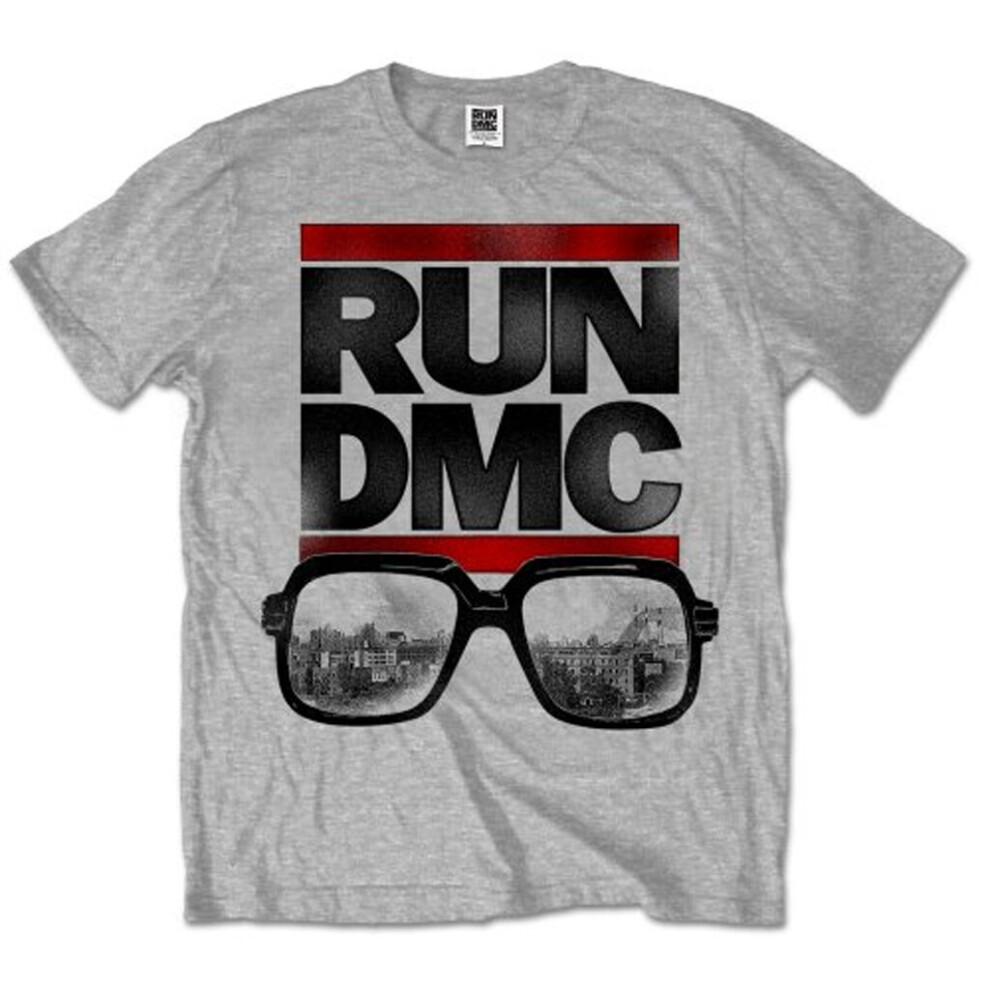 (Medium) Run DMC 'Glasses NYC' (Grey) T-Shirt