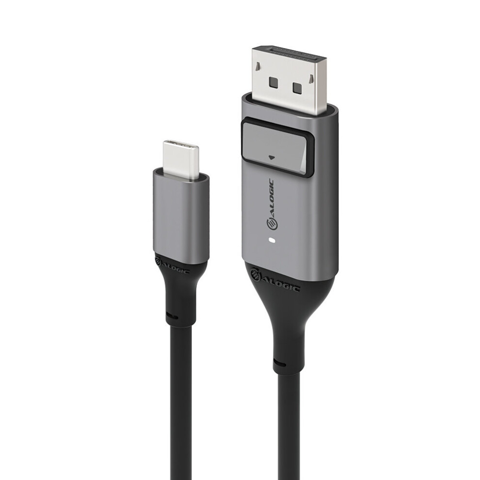 Alogic 1M Ultra Usb-C (Male) To Dp (Male) Cable - 4K @60Hz With Led (White) White 9350784016263