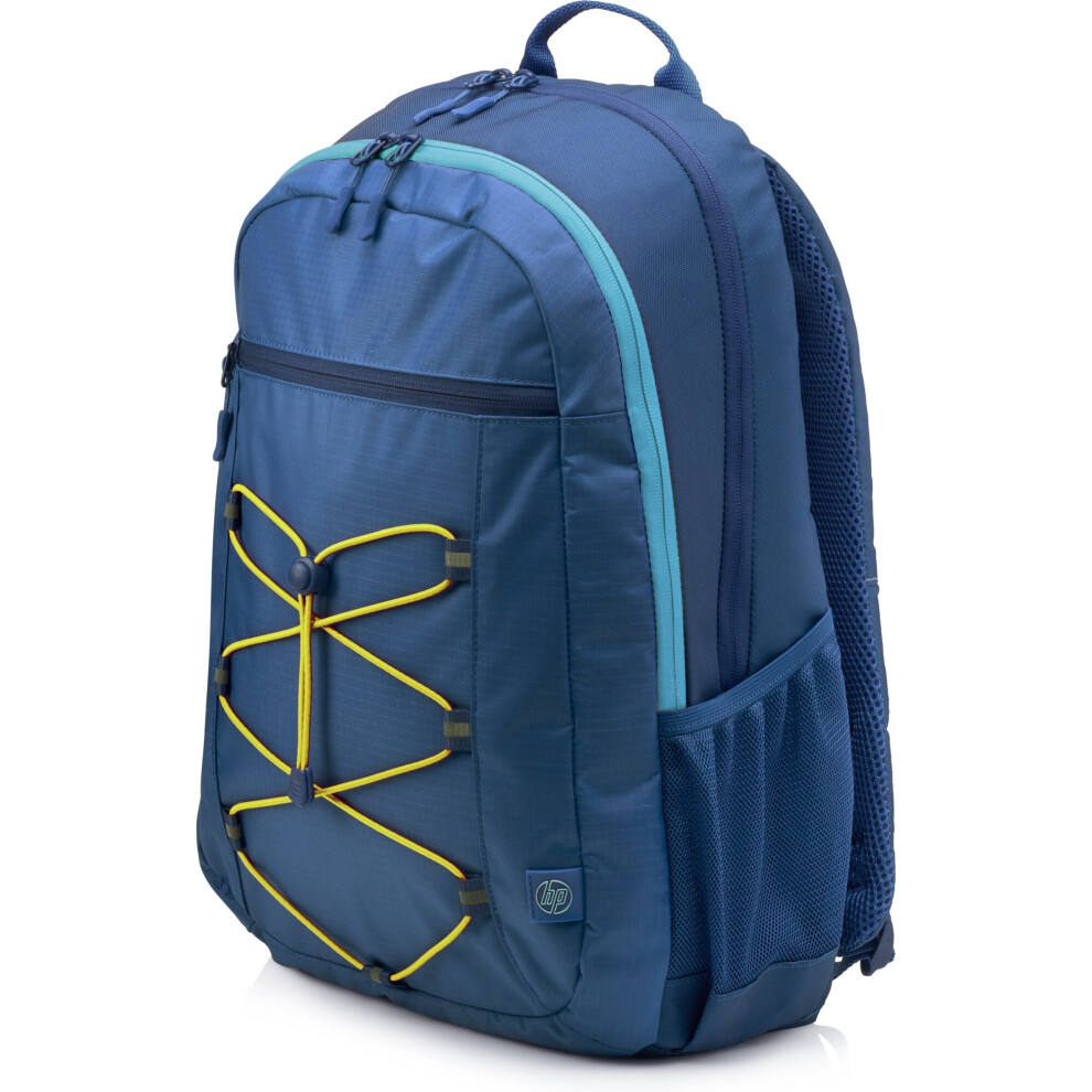 HP Active (Navy Blue/Yellow) backpack Fabric Blue,Yellow