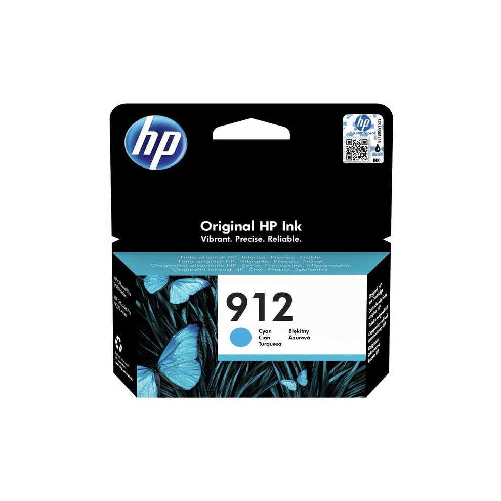 Hp 3Yl77ae (912) Ink Cartridge Cyan, 315 Pages, 3Ml