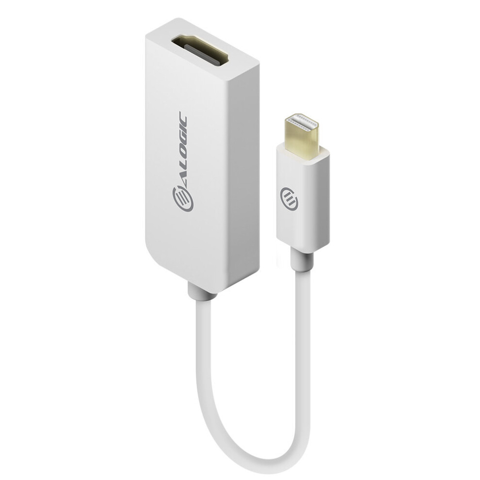 Alogic Premium 15Cm Mini Displayport To Hdmi Adapter - Male To Female - White 9319866027702