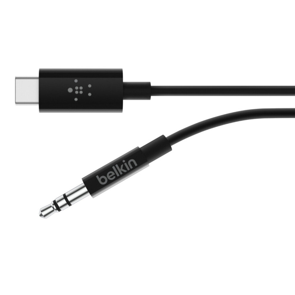Belkin RockStar 3.5mm with USB-C Connector audio cable USB C Black