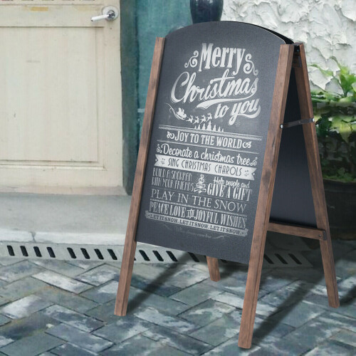 Goplus A-Board Frame Pavement Sign Free Standing Floor Chalkboard Cafe Shop