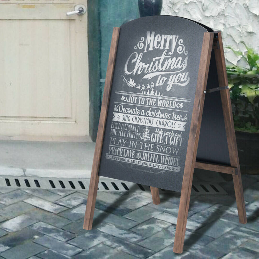 A-Board Frame Pavement Sign Free Standing Floor Chalkboard Cafe Shop