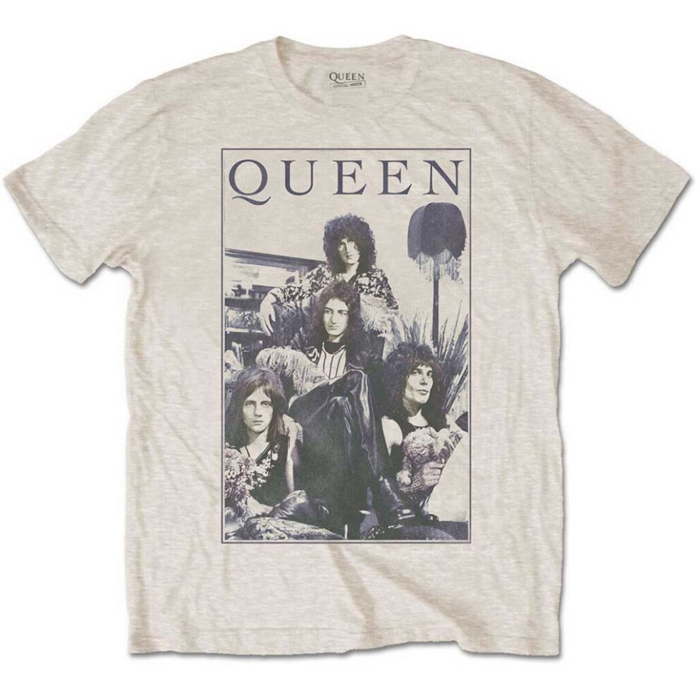 (X-Large) Queen 'Vintage Frame' (Sand) T-Shirt