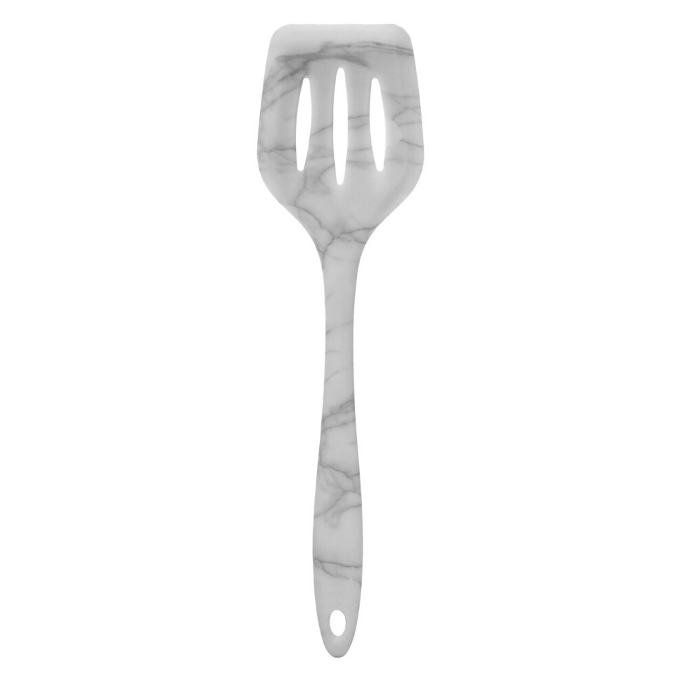 Premier Housewares Zing Marble Effect Slotted Turner White