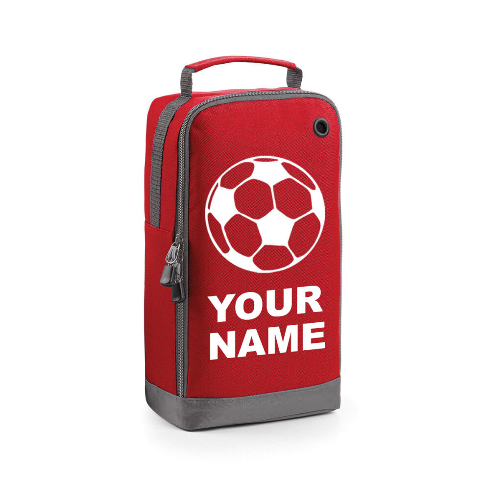 (Red) PERSONALISED FOOTBALL BOOT BAG KIDS SPORTS KIT