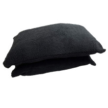 (Black) Teddy Bear Warm, Cosy & Soft Pair of pillowcases, Teddy Fur/Sherpa Pair of pillowcases only