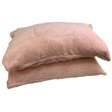 (Pink) Teddy Bear Warm, Cosy & Soft Pair of pillowcases, Teddy Fur/Sherpa Pair of pillowcases only