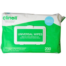 Clinell Universal Cleaning & Sanitising Wipes 6 packs of 200 wipes