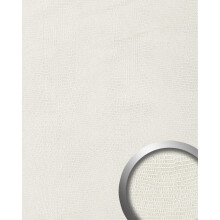 WallFace 15610 LEGUAN Wall panel leather self-adhesive decor white | 2.60 sqm