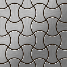 Metal Mosaic Tile Stainless Steel marine brushed grey 1.6mm Infinit-S-S-MB