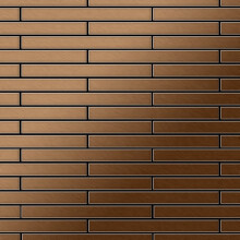 Metal Mosaic Tile Titanium Amber brushed copper 1.6mm Avenue-Ti-AB