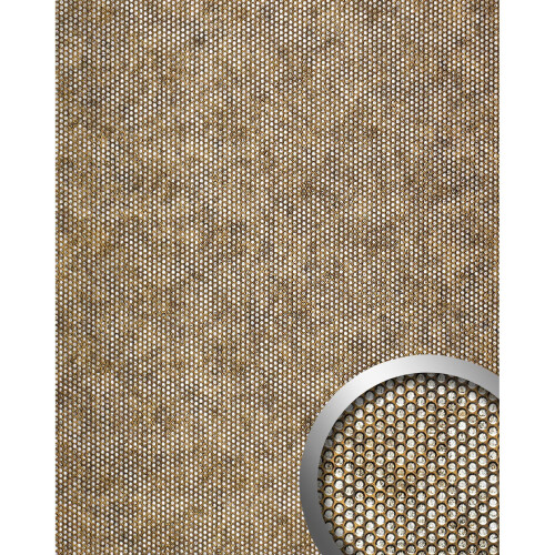 WallFace 17241 RACE Wall panel self-adhesive 3D embossed brown silver 2.6 sqm