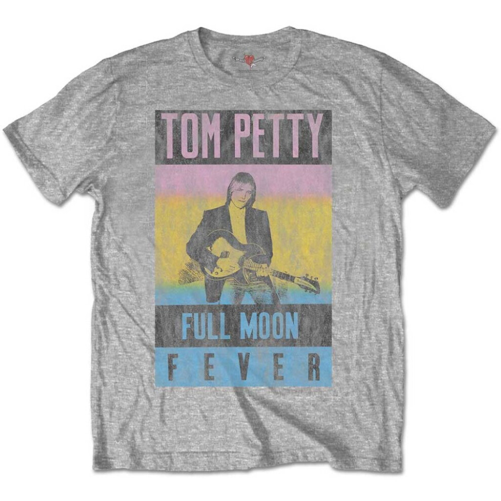 (Large) Tom Petty & The Heartbreakers 'Full Moon Fever' (Grey) T-Shirt