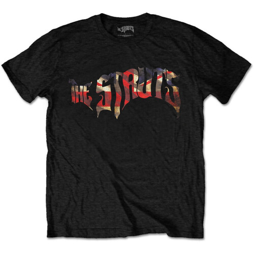 (Large) The Struts 'Union Jack Logo' (Black) T-Shirt