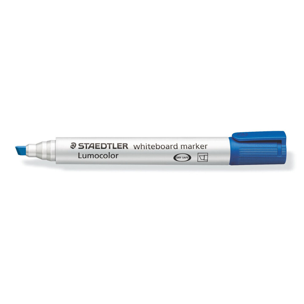 Lumocolor whiteboard marker chisel tip blue