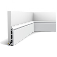 Orac Decor SX118-RAL9003 LUXXUS CONTOUR Skirting already painted white 2 m