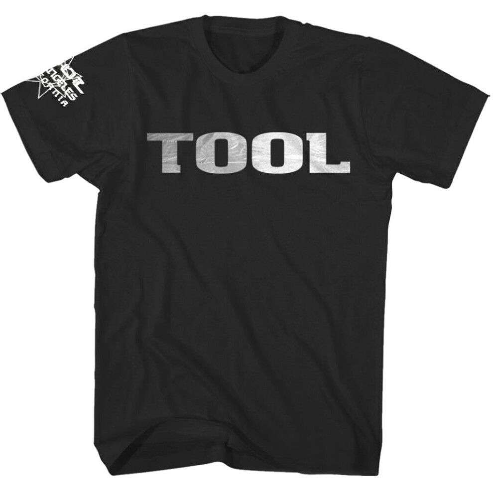 (Medium) Tool 'Metallic Silver Logo' (Black) T-Shirt