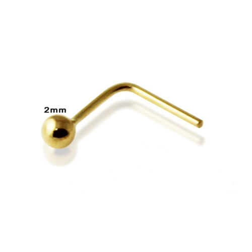9ct Yellow Gold Ball Nose Stud L Shaped