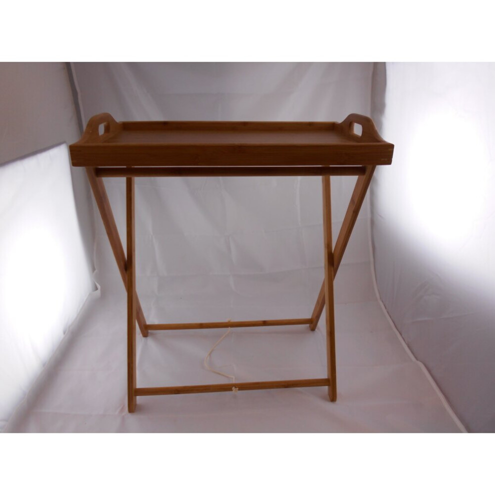 Relaxdays Bamboo Tray Table 63.5 x 55 x 35 cm, Sde Table wth Breakfast, Etc.
