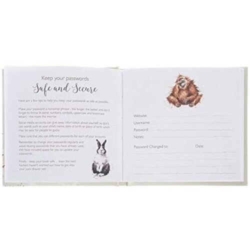 Wrendale Wrendale Designs Floral Hedgehog Passwords Book 1