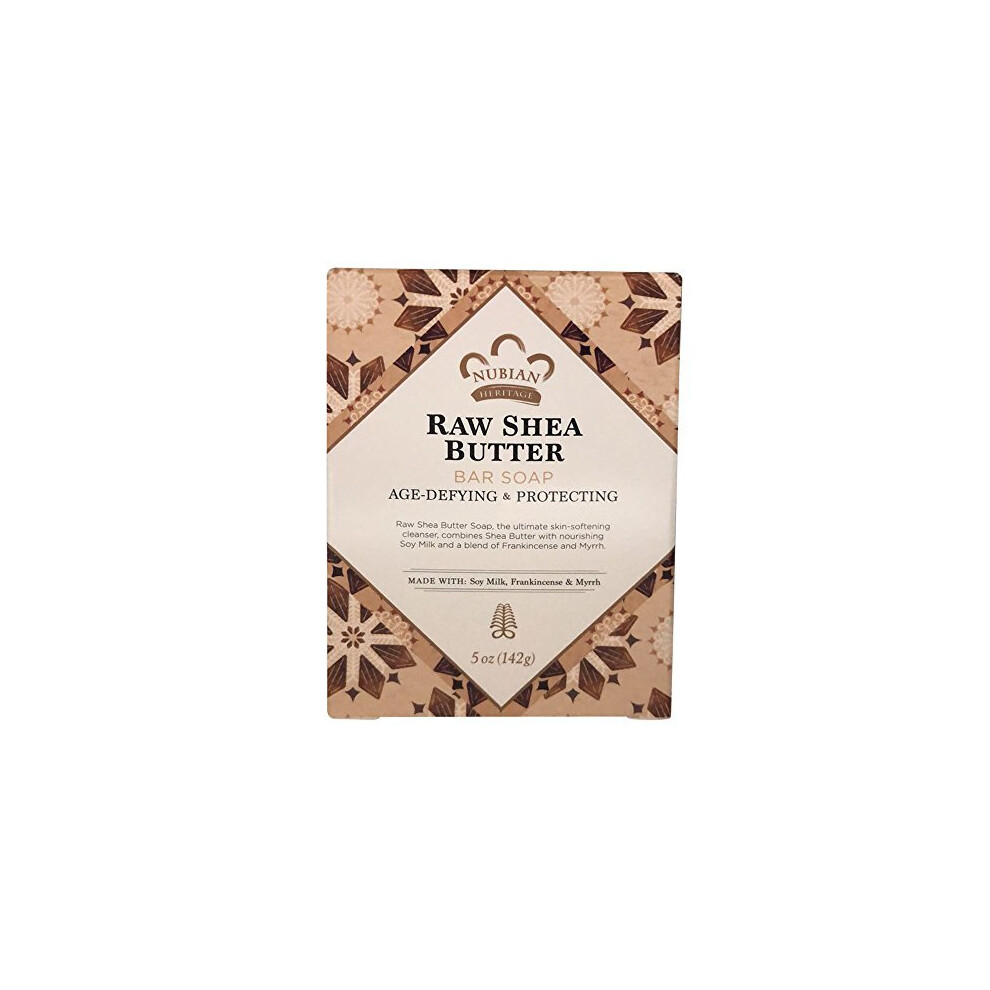 Nubian Heritage Brown Raw Shea Butter Bar Soap, 5 Oz (142 G)
