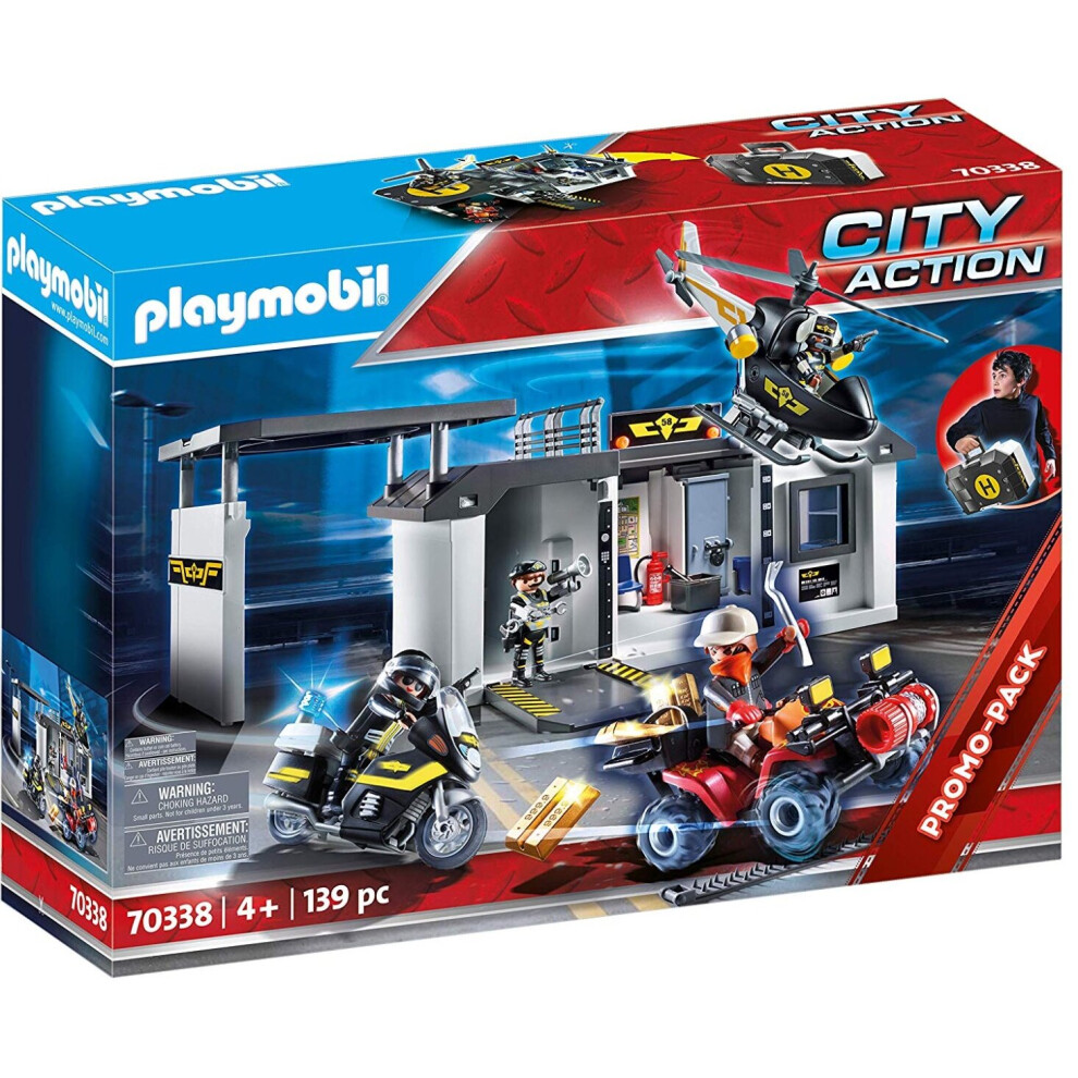 Playmobil 70338 City Action Take Along Tactical Unit Headquarters 139PC Playset