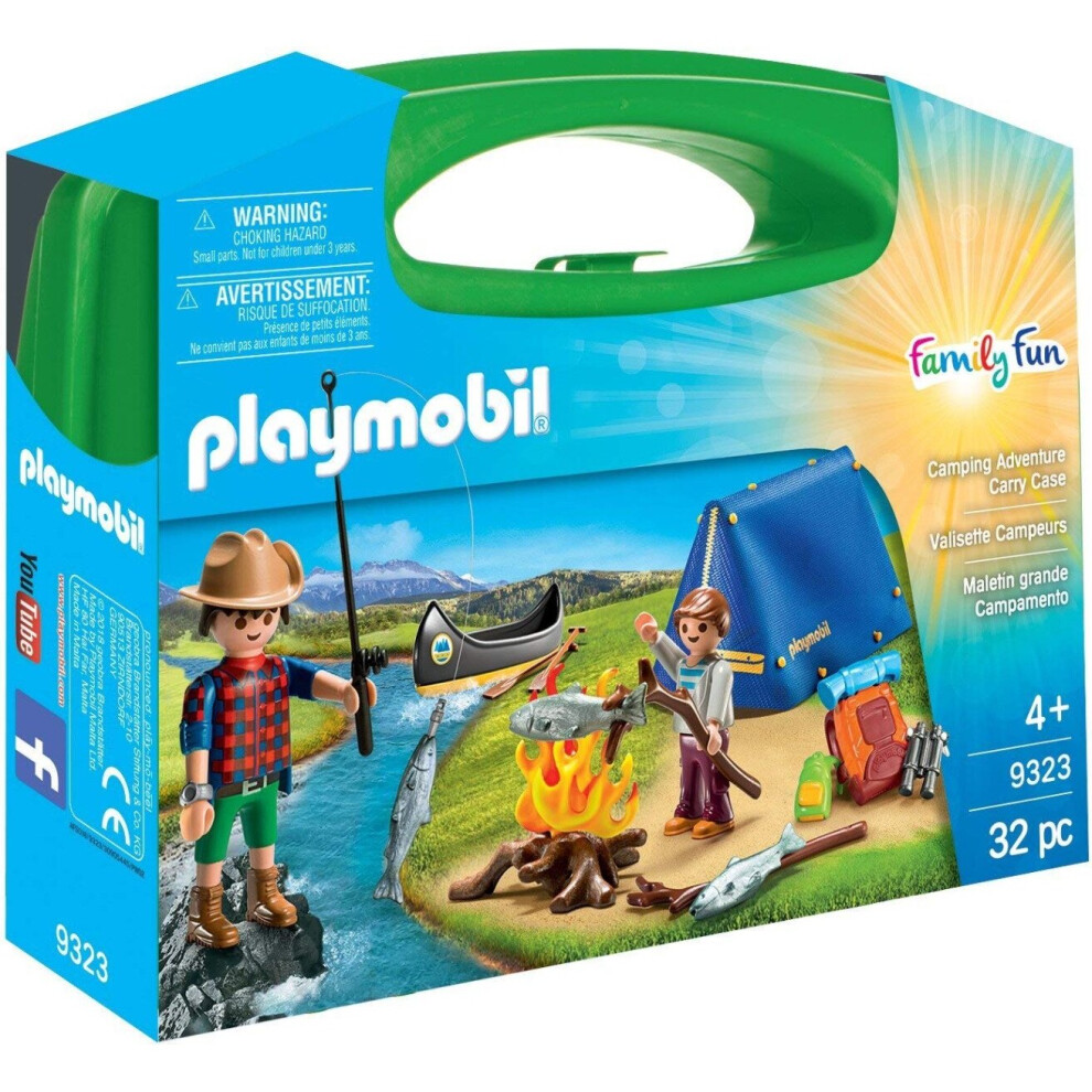 Playmobil 9323 Large Family-Fun Camping Adventure Carry Case 32PC Playset