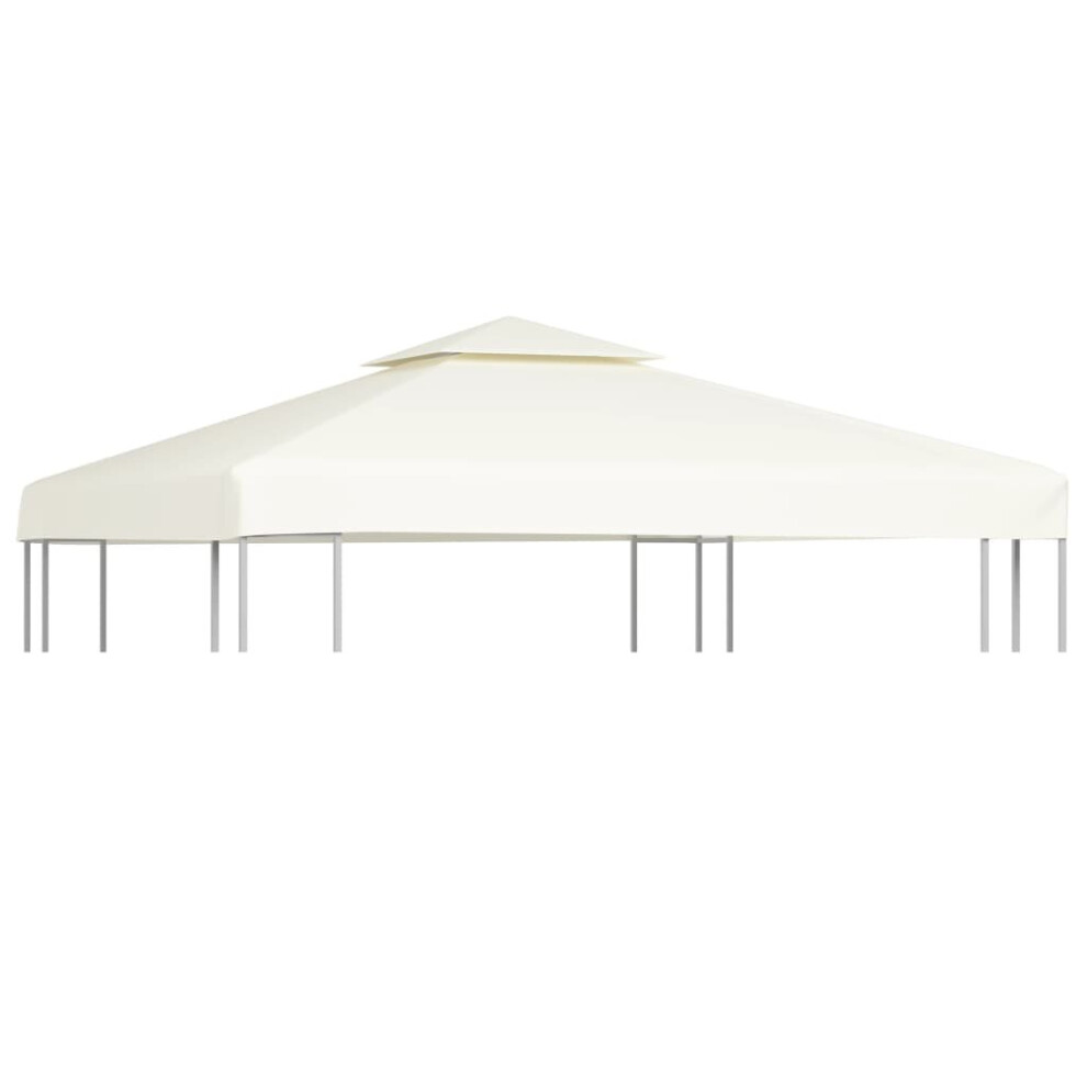 vidaXL Gazebo Cover Cream White 3x3m Waterproof Canopy Replacement Tent Top