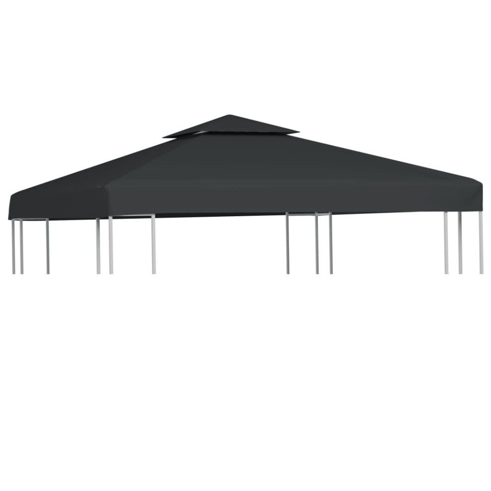Vidaxl Gazebo Cover Replacement 310G/M² Dark Grey 3X3m Waterproof Canopy Top